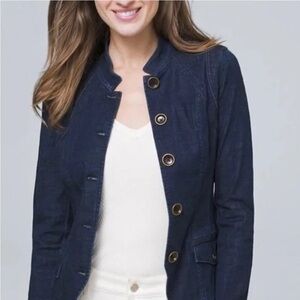 BRAND NEW w/ Tags - White House Black Market Dark Blue Jean Jacket - Size 0